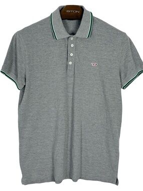 Diesel Grey Green Polo Shirt Men’s Large Cotton